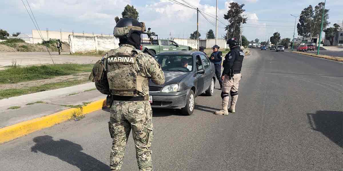 Continúan operativos de seguridad en San Martín Texmelucan con apoyo de los tres órdenes de gobierno