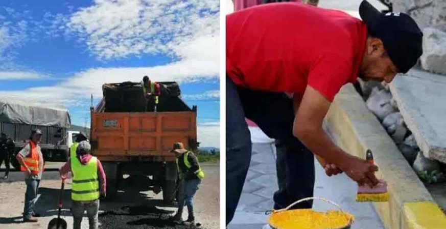 Avanza bacheo y faenas comunitarias en Tecamachalco