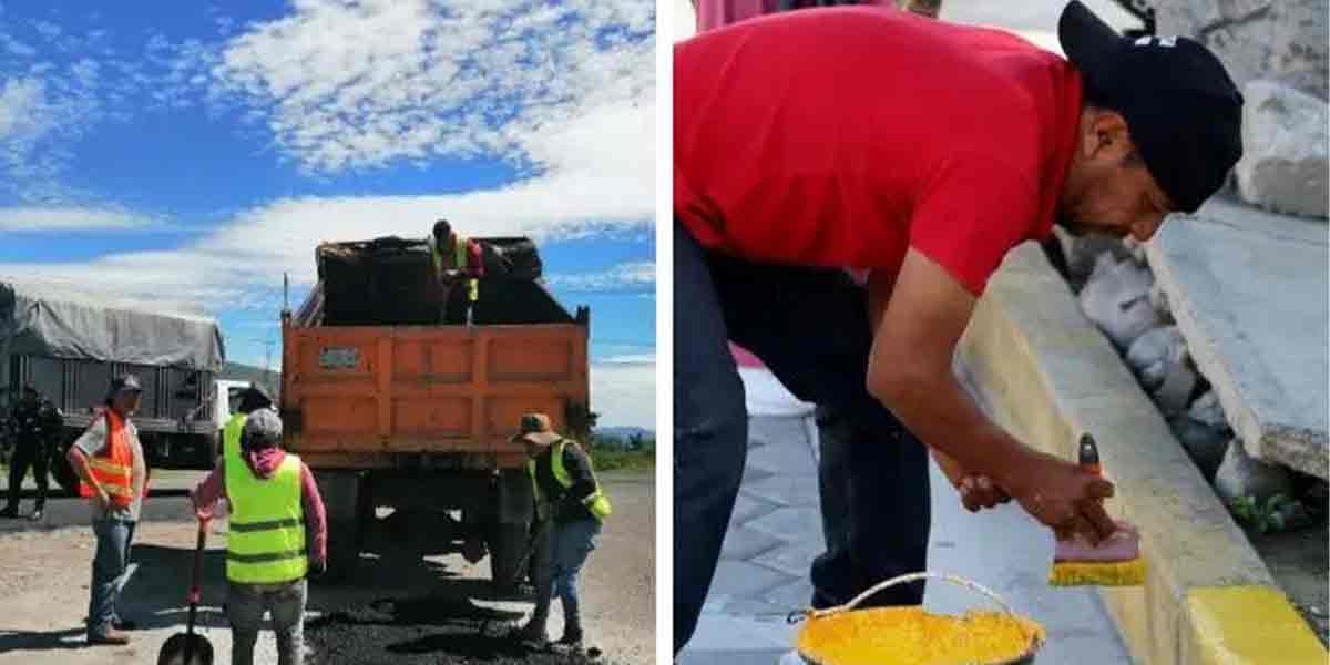 Avanza bacheo y faenas comunitarias en Tecamachalco