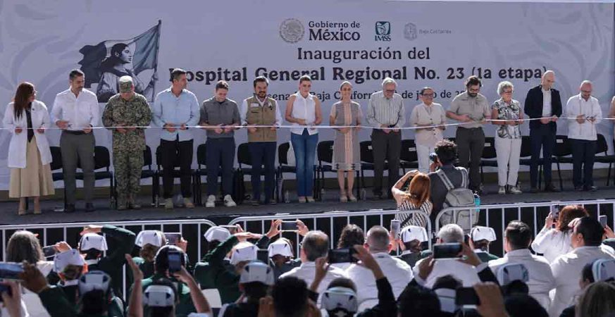 EN BAJA CALIFORNIA, PRESIDENTA CLAUDIA SHEINBAUM INAUGURA PRIMERA ETAPA DEL HOSPITAL GENERAL REGIONAL NO. 23 DEL IMSS EN ENSENADA; BENEFICIARÁ A MÁS DE 318 MIL DERECHOHABIENTES