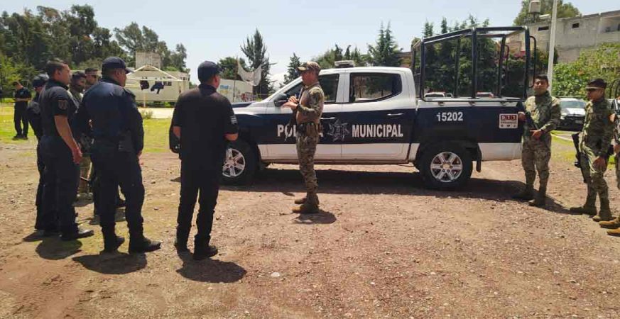 Marina y Policía Municipal refuerzan seguridad en Texmelucan con adiestramiento táctico