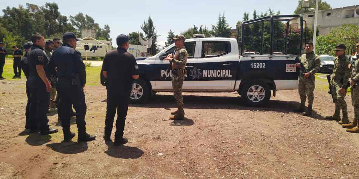 Marina y Policía Municipal refuerzan seguridad en Texmelucan con adiestramiento táctico