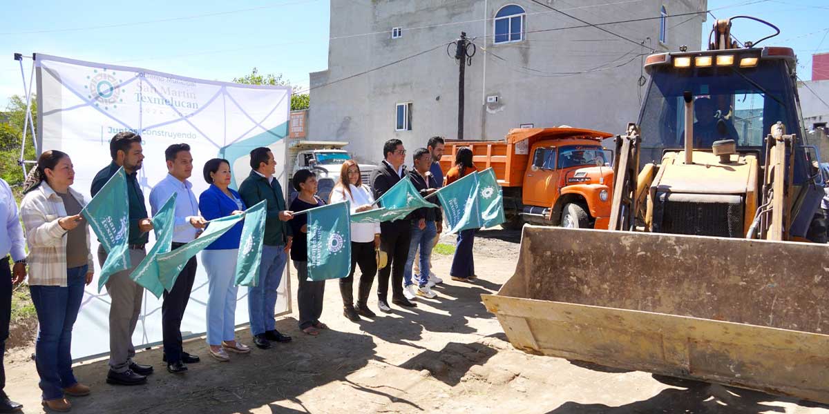 Presidente municipal da banderazo a obra vial esperada en San Martín Texmelucan