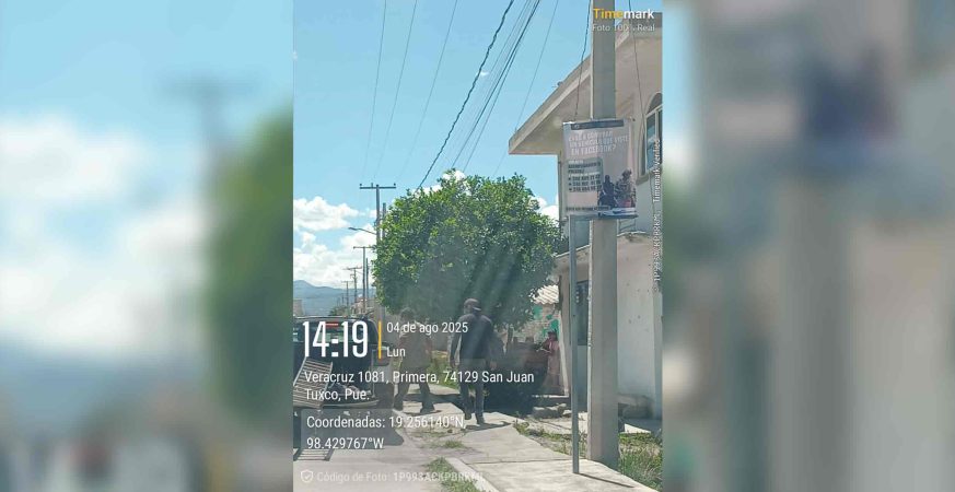 Delincuentes migran a otras juntas auxiliares ante acciones de seguridad en Moyotzingo.