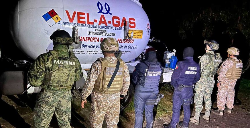 POLICÍA DE TEXMELUCAN ASEGURÓ PIPA EMPLEADA PARA TRASLADO Y VENTA ILEGAL DE GAS