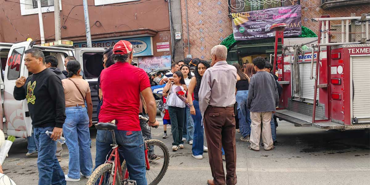 Contingencia por vapores tóxicos en el Complejo Cultural Texmeluquense moviliza a cuerpos de emergencia