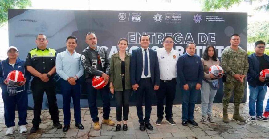 Con paso firme, ayuntamiento de San Martín Texmelucan promueve la seguridad vial con cascos certificados