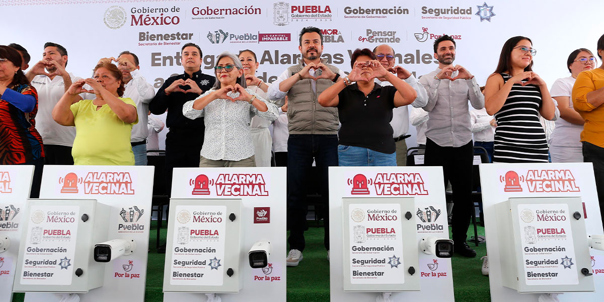 En Puebla se construye paz y confianza con cuarta entrega de alarmas vecinales