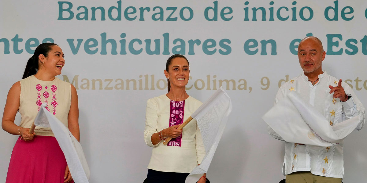 PRESIDENTA CLAUDIA SHEINBAUM DA BANDERAZO DE SALIDA A LA CONSTRUCCIÓN DE PUENTES VEHICULARES EN COLIMA