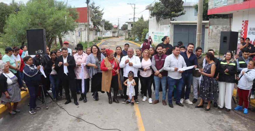 Inicia Severiano de la Rosa entrega de obras en beneficio de Amozoc