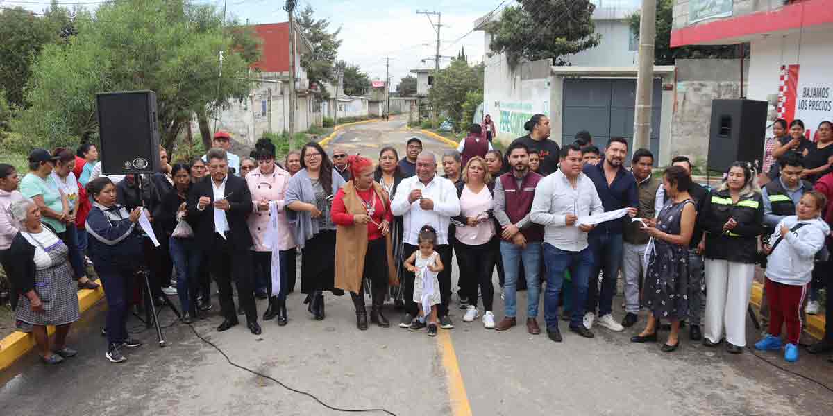 Inicia Severiano de la Rosa entrega de obras en beneficio de Amozoc