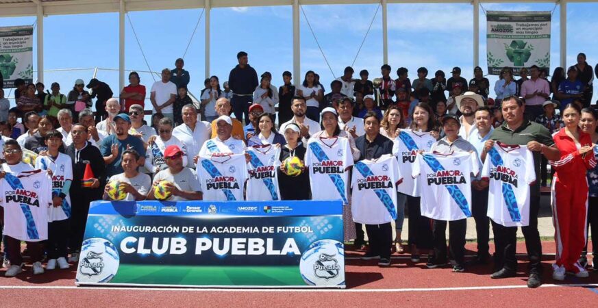 Se inaugura la Academia de Futbol Club Puebla en Amozoc