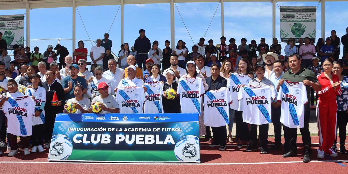 Se inaugura la Academia de Futbol Club Puebla en Amozoc