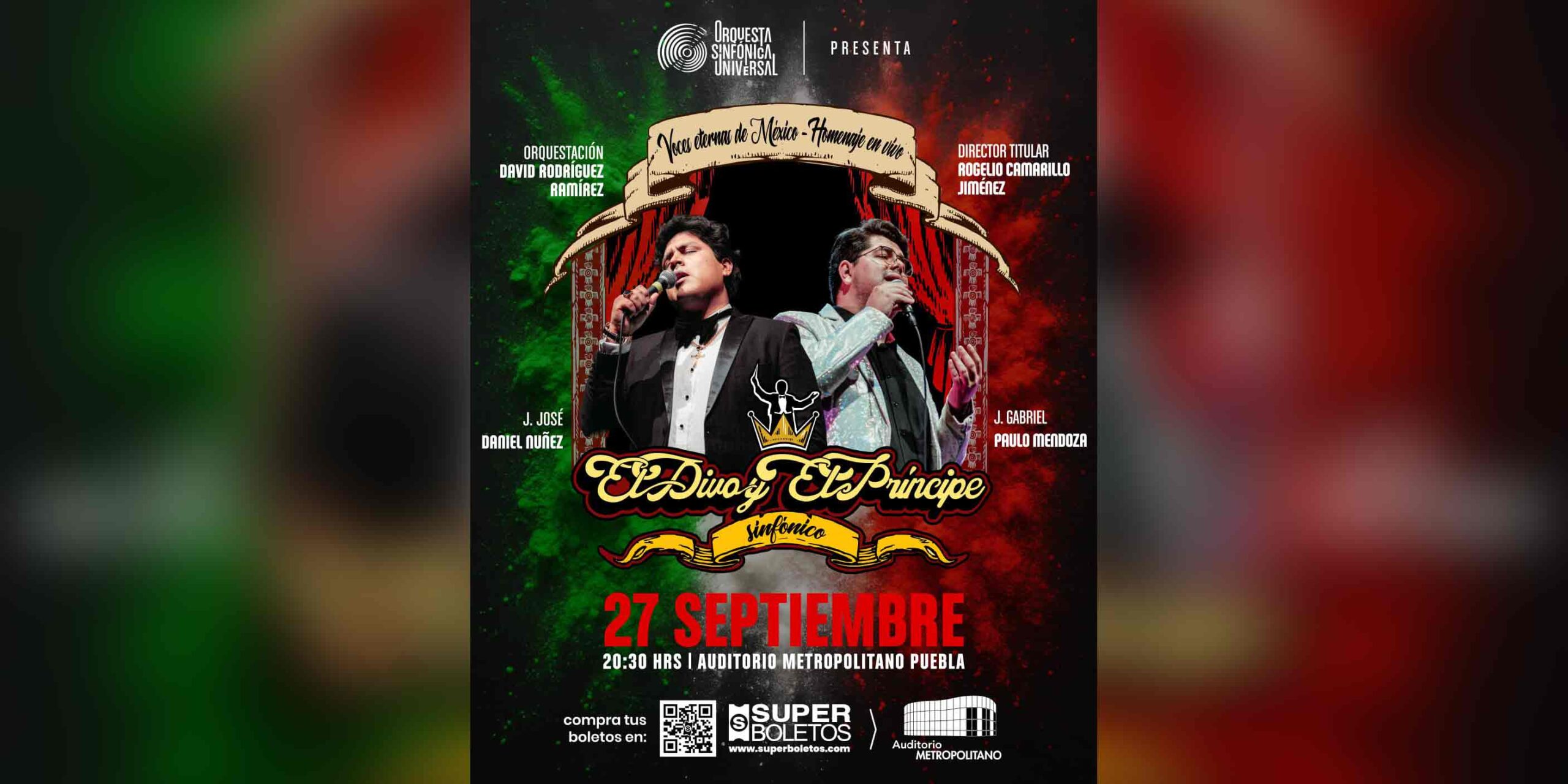 El Divo y el Príncipe Sinfónico llegan a Puebla: un homenaje inédito a dos leyendas de México