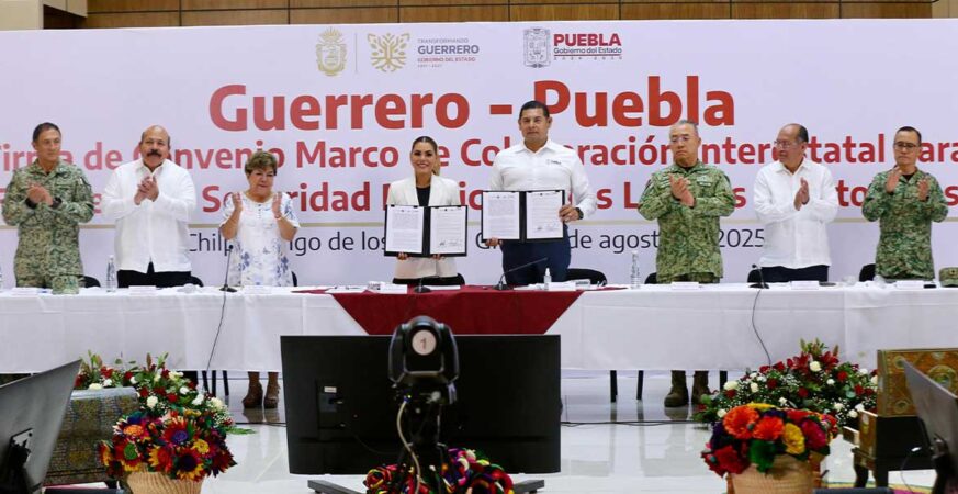 Puebla y Guerrero firman Convenio para construcción de la paz en zona limítrofe
