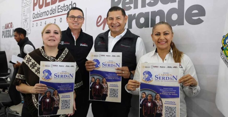 Con Premios Carmen Serdán Gobierno estatal enaltece a mujeres transformadoras de Puebla