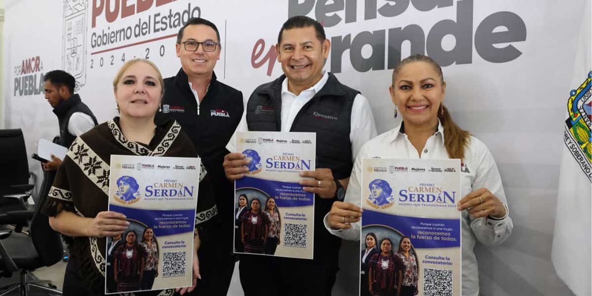 Con Premios Carmen Serdán Gobierno estatal enaltece a mujeres transformadoras de Puebla