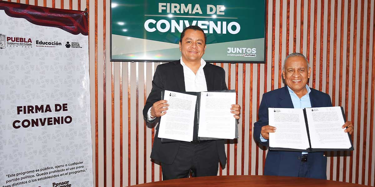 FIRMAN GOBIERNO DE TEXMELUCAN E IEEA CONVENIOS DE COLABORACIÓN EN BENEFICIO DE ADULTOS
