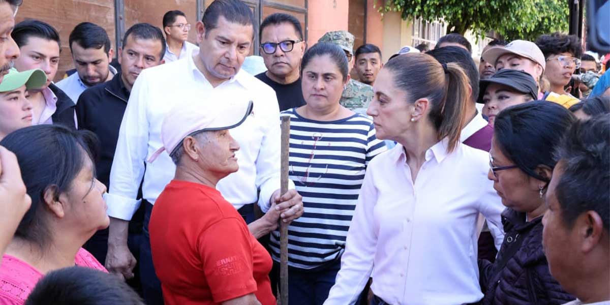Cobija y atiende la Presidenta Sheinbaum a damnificados en Huauchinango: No vamos a dejar desamparados a nadie
