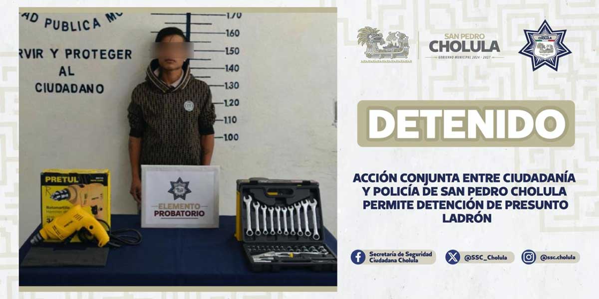Acción ciudadana y respuesta policial permiten detención de presunto ladrón en Manantiales