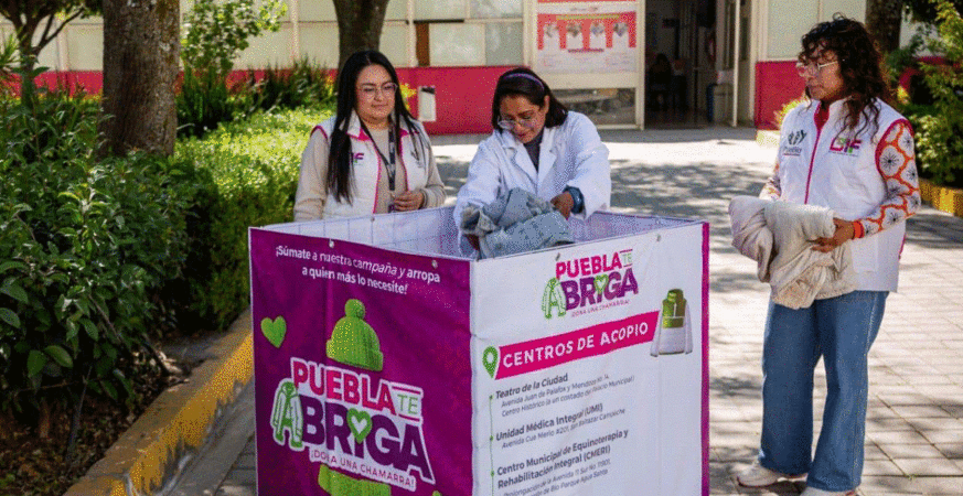 Unidad Médica Integral del SMDIF se suma a campaña “Puebla te abriga, dona una chamarra”