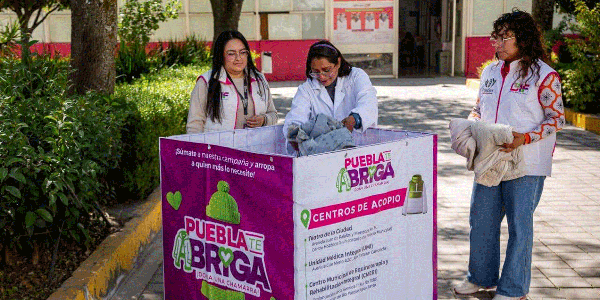 Unidad Médica Integral del SMDIF se suma a campaña “Puebla te abriga, dona una chamarra”