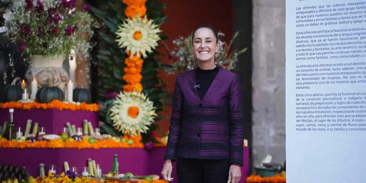 ESTE AÑO DEDICAMOS OFRENDA DE DÍA DE MUERTOS A LAS MUJERES INDÍGENAS, LAS ANCESTRAS DE MÉXICO: PRESIDENTA CLAUDIA SHEINBAUM