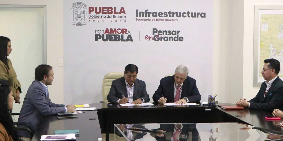 Secretaría de Infraestructura e ISSSTEP firman convenio para obra a favor de derechohabientes