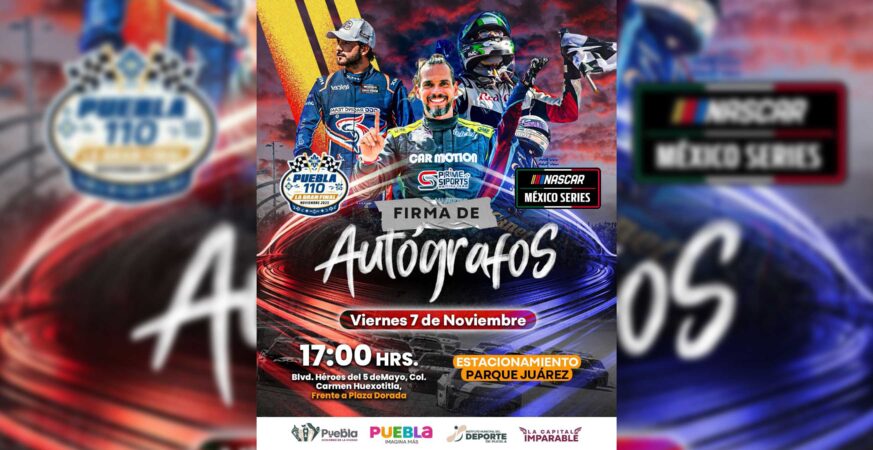 Organiza Gobierno de la Ciudad firma de autógrafos con estrellas de NASCAR México Series