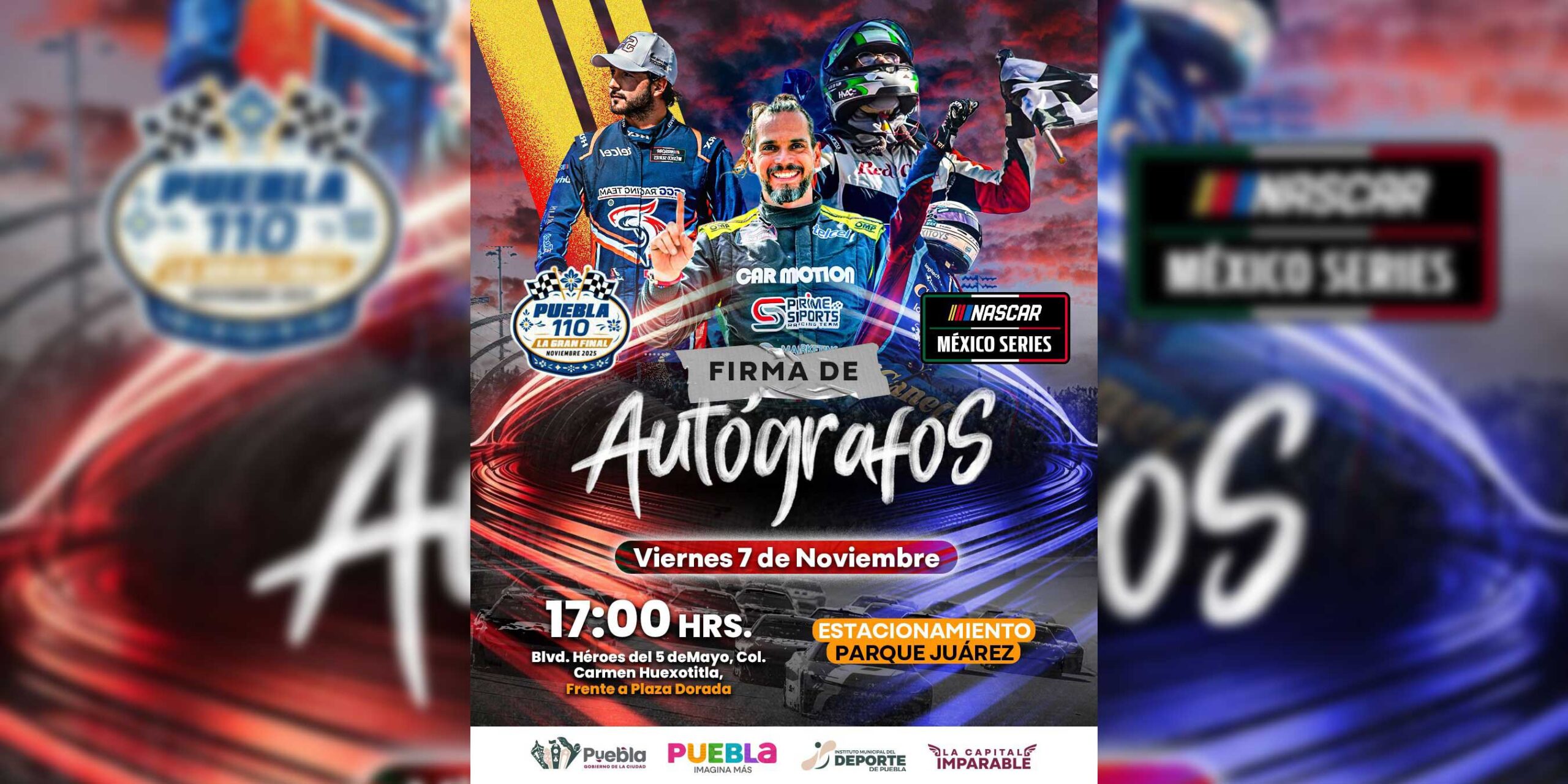 Organiza Gobierno de la Ciudad firma de autógrafos con estrellas de NASCAR México Series