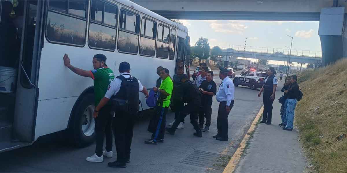 Amozoc refuerza la seguridad en el transporte público durante las fiestas decembrinas