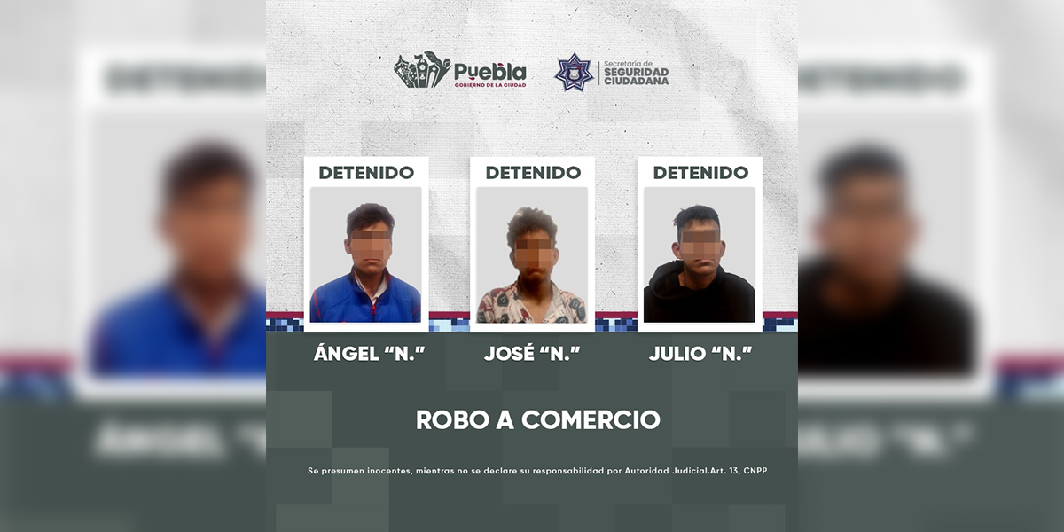 Policía de la Ciudad detiene a tres probables responsables de robo a negocio