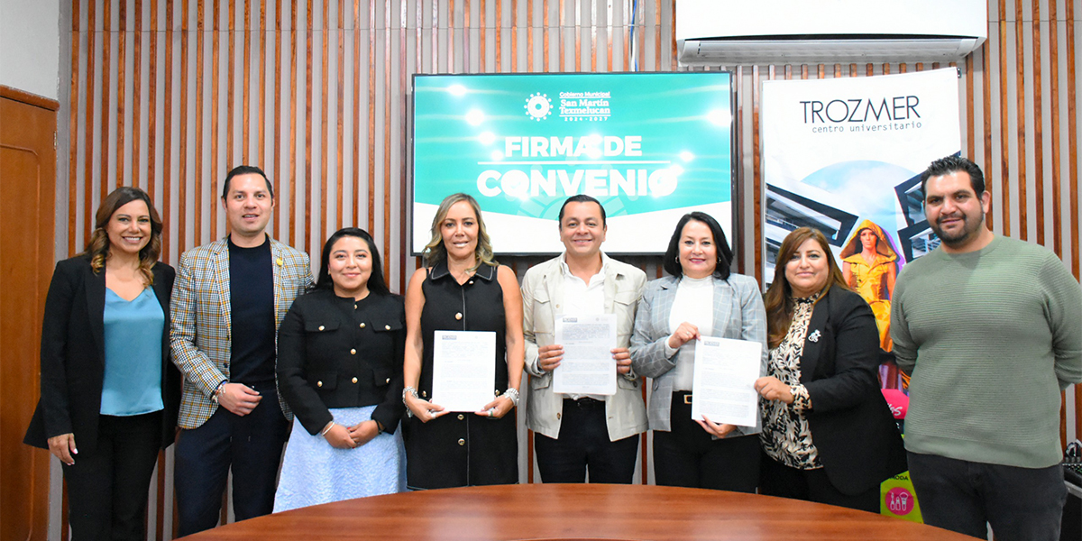 SIGNARON CONVENIO DE COLABORACIÓN GOBIERNO DE TEXMELUCAN Y TROZMER CENTRO UNIVERSITARIO