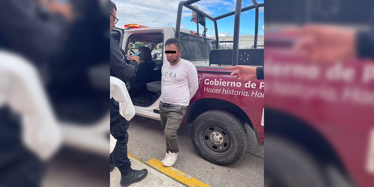 DETIENEN POLICÍA ESTATAL Y MUNICIPAL A PRESUNTO ASALTANTE DE CUENTAHABIENTE EN TEXMELUCAN