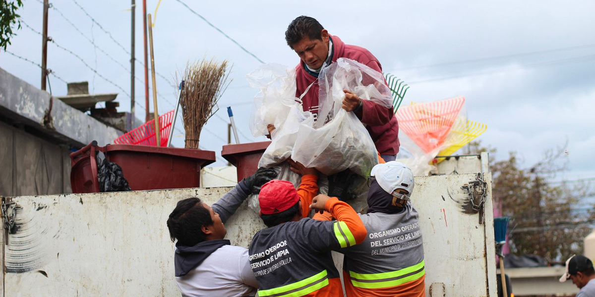 San Pedro Cholula informa: Ajustes en el servicio de limpia por fiestas decembrinas.