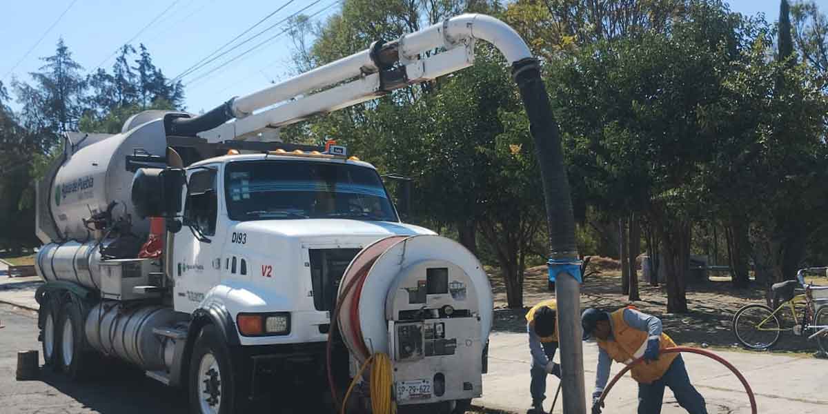 Para prevenir inundaciones en temporada de lluvias, Agua de Puebla refuerza mantenimiento y rehabilitación en 2,000 kms. de drenaje