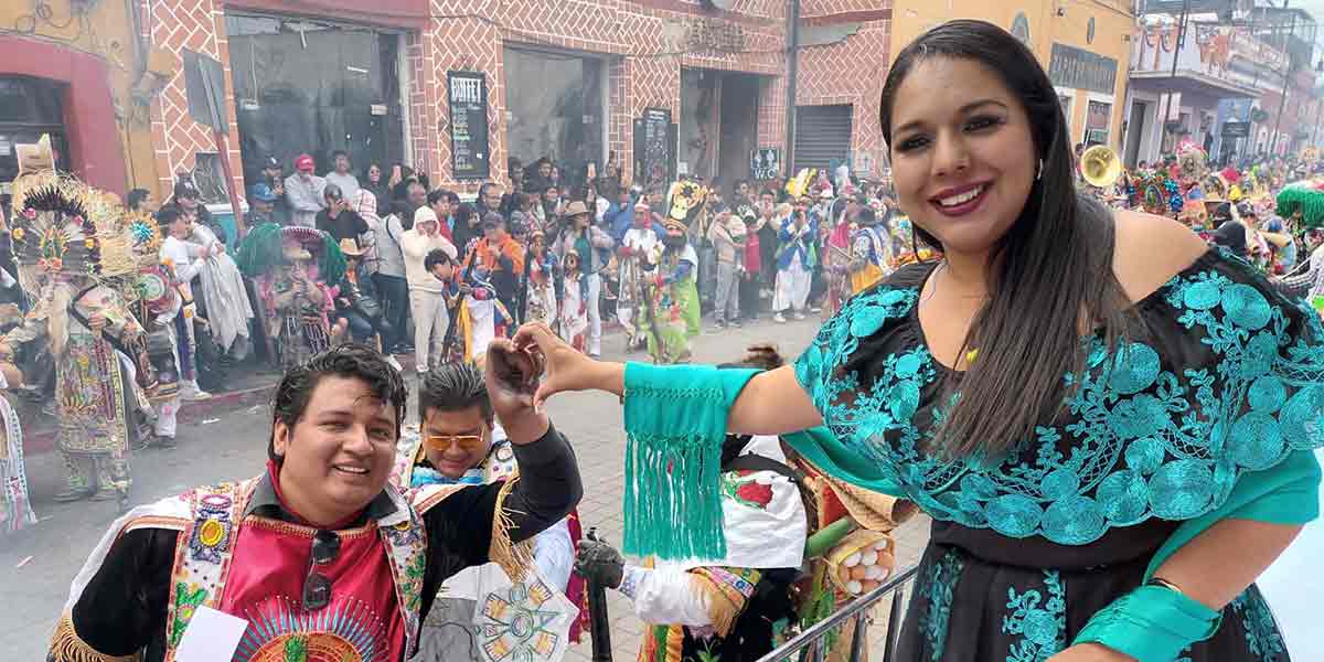 Saldo blanco en el Carnaval 2026 de San Pedro Cholula; Tonantzin Fernández participa por tercer año consecutivo