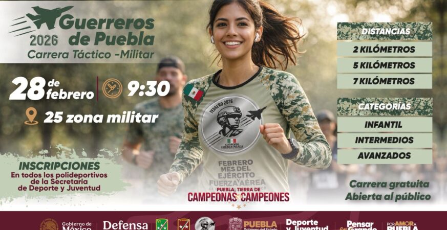 Puebla se prepara para la carrera Táctico Militar "Guerreros de Puebla"