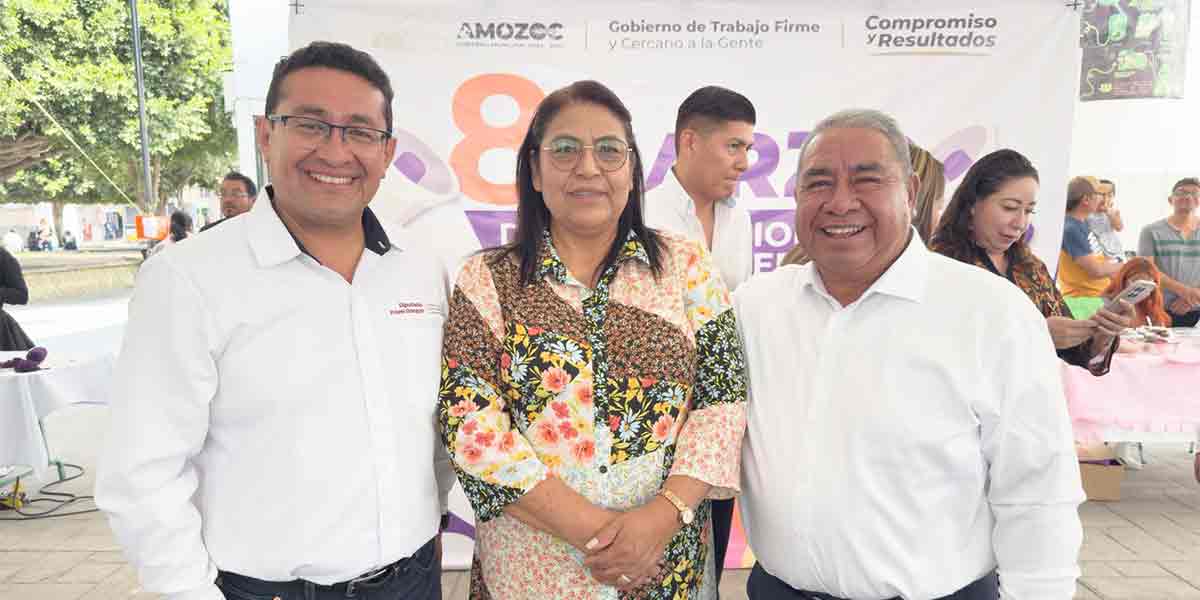 En Amozoc conmemoran el 8M con Feria Artesanal