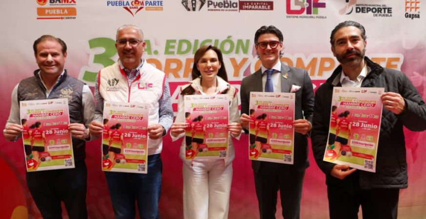 Presentan DIF Puebla Capital y Banco de Alimentos la Carrera “Corre y Comparte: Hambre Cero 2026”