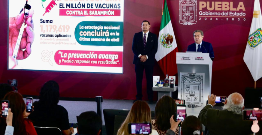 MÁS DE 1 MILLÓN DE VACUNAS APLICADAS; EL SARAMPIÓN A LA BAJA EN PUEBLA