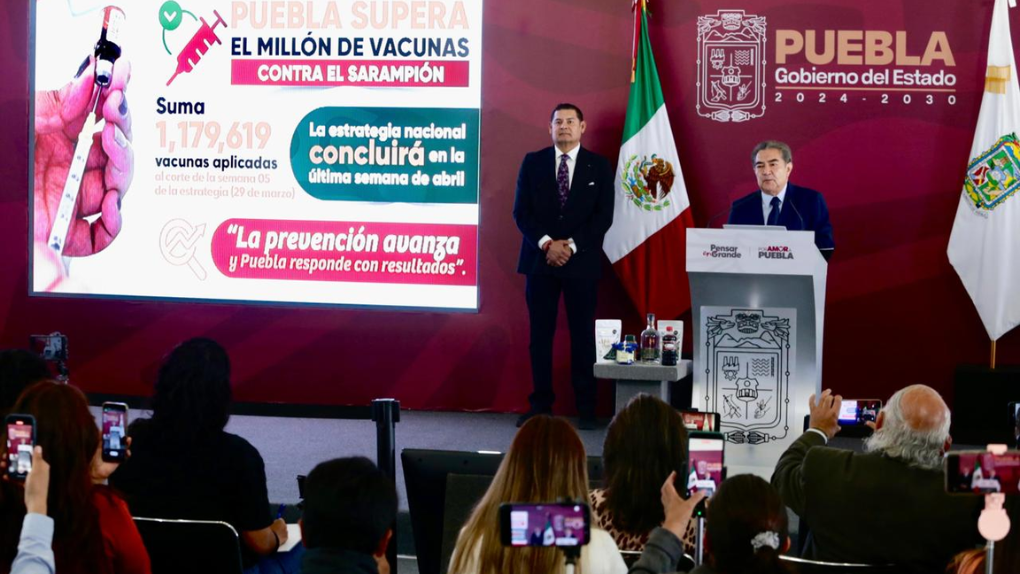 MÁS DE 1 MILLÓN DE VACUNAS APLICADAS; EL SARAMPIÓN A LA BAJA EN PUEBLA