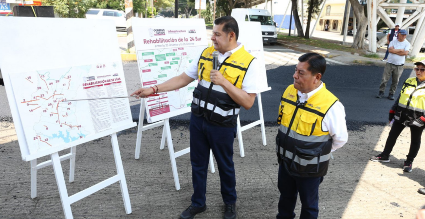 GOBIERNO ESTATAL REHABILITA LA 24 SUR; ACELERA TRANSFORMACIÓN DE VIALIDADES EN PUEBLA