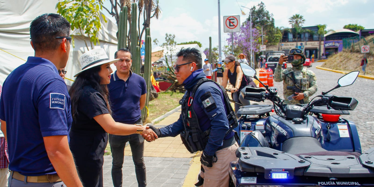 Tonantzin Fernández encabeza acciones de vigilancia para garantizar saldo blanco en Cholula