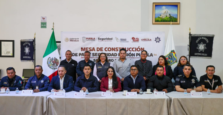 Mesa de Paz en San Pedro Cholula consolida estrategias de seguridad y fortalece el trabajo interinstitucional
