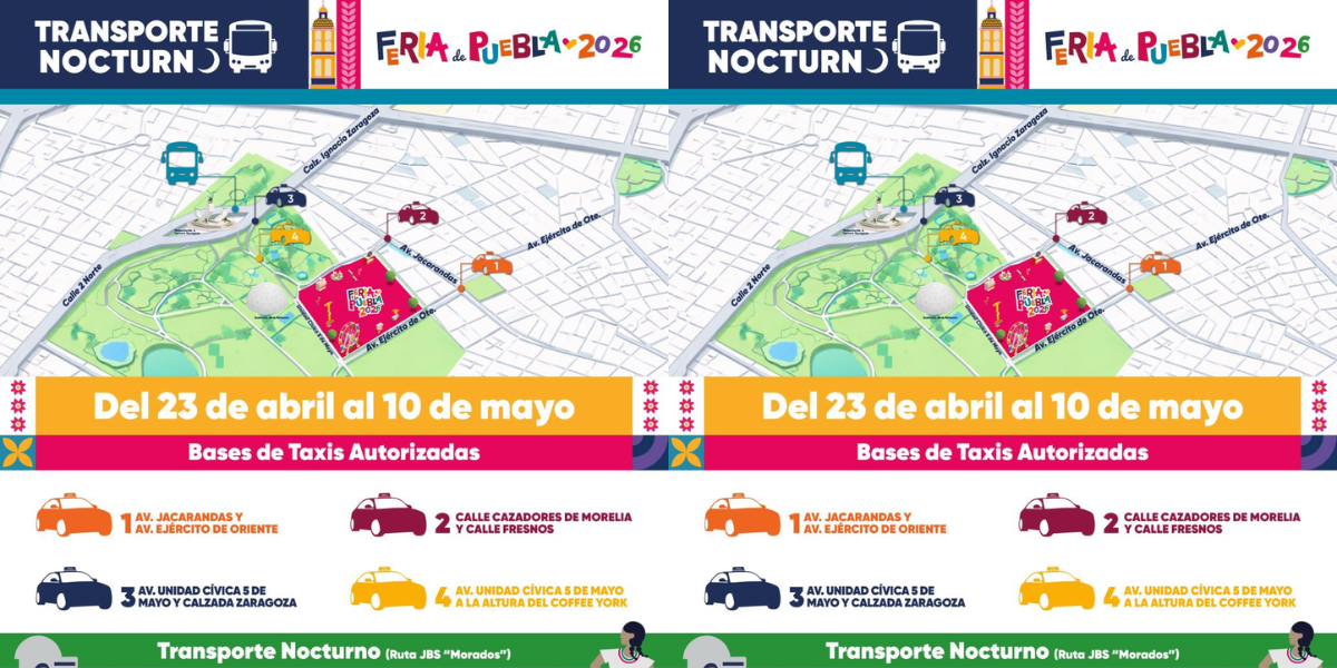 Transporte ordenado y seguro para la Feria de Puebla 2026