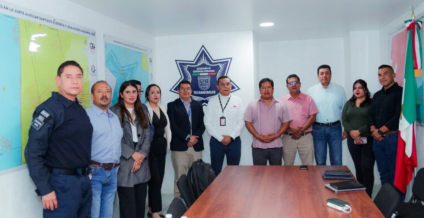 Tecamachalco refuerza seguridad bancaria en coordinación con SEPROBAN