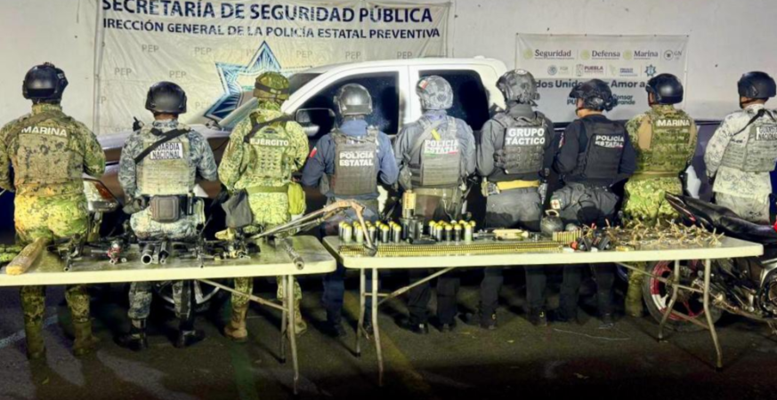 Fuerzas de seguridad logran aseguramiento de armamento de alto calibre