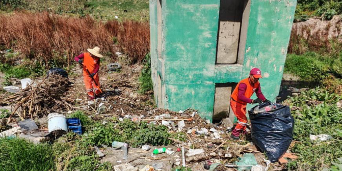 Refuerza Gobierno de Pepe Chedraui limpieza en el Vaso Regulador Santuario ante temporada de lluvias
