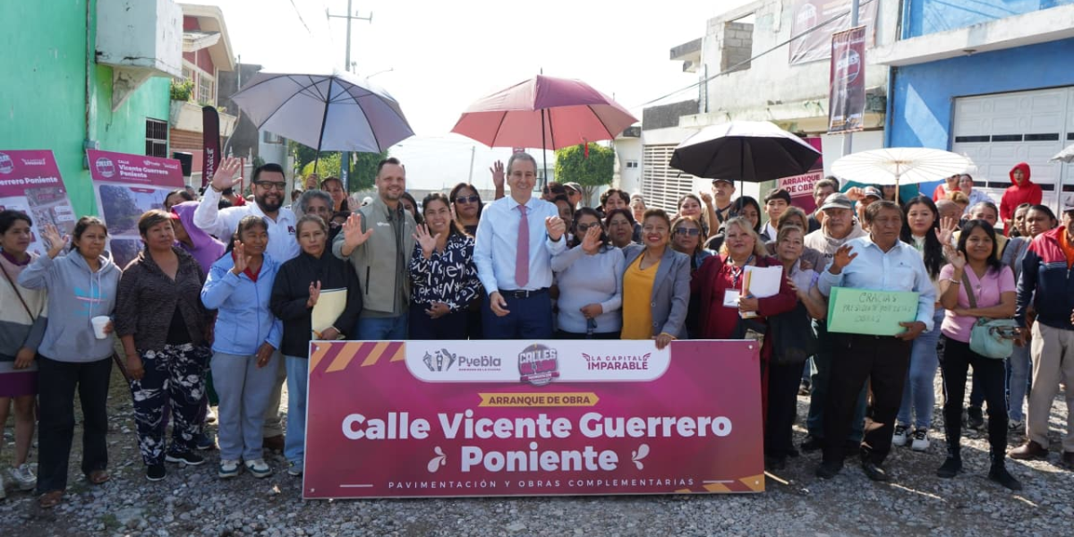Arranca Pepe Chedraui trabajos de pavimentación en la Junta Auxiliar de San Jerónimo Caleras
